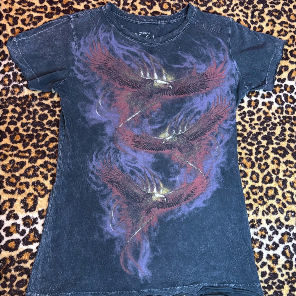 Vintage Sinful by Affliction Black Graphic Tee